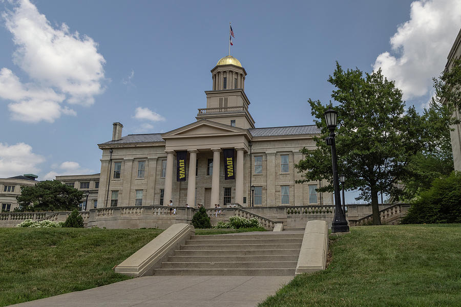 Iowa State University Old Capitol Building and Stairs Photograph by ...