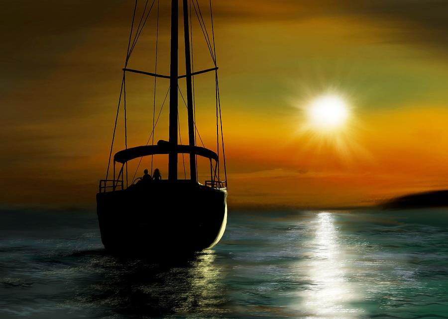 IPad Painting - Into the Night Digital Art by Ron Grafe