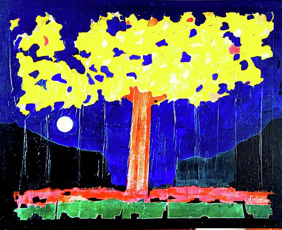 Ipe tree Painting by Adalardo Nunciato  Santiago
