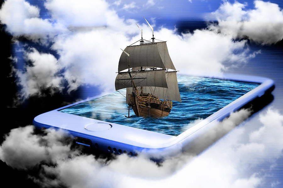iPhone Sailing Mixed Media by Marvin Blaine