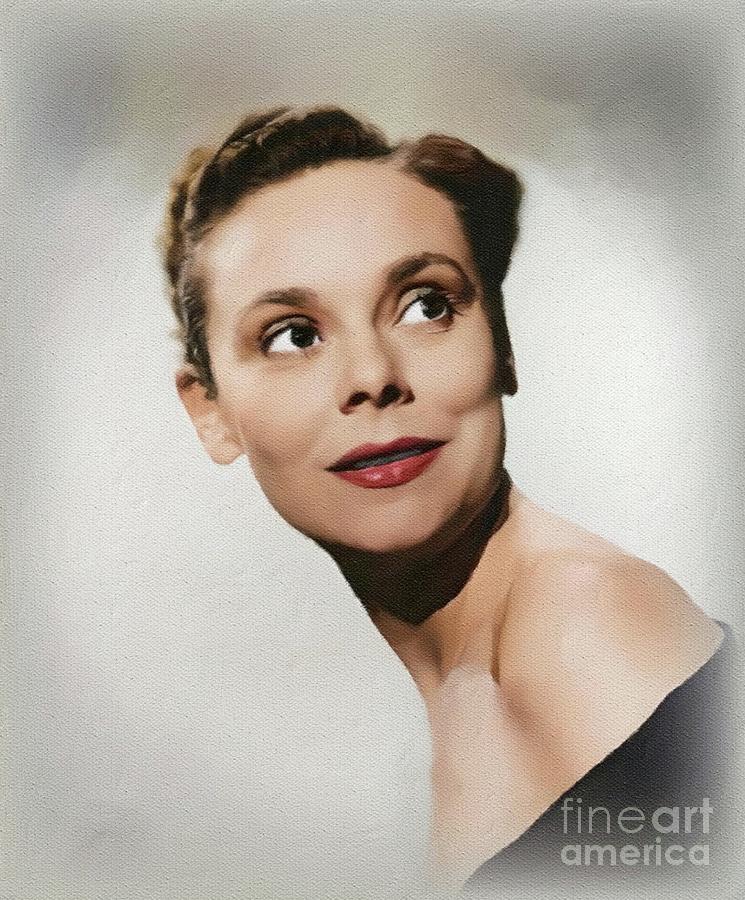 Irene Worth, Actress Painting by John Springfield - Fine Art America