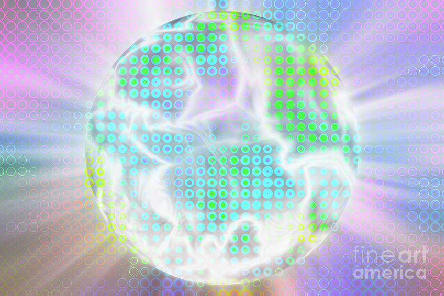Iridescent Sphere Digital Art