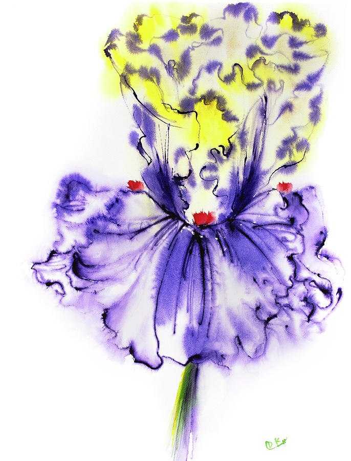 Iris 001 Painting by Daisy Kwan - Fine Art America