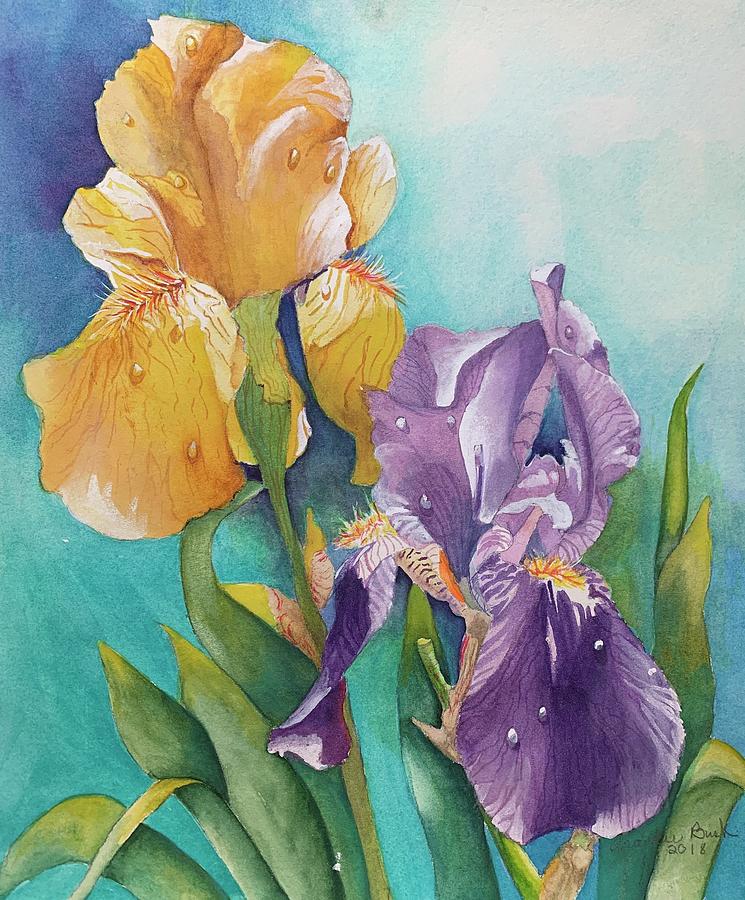 Iris #1 Painting by Frankie Bush | Fine Art America