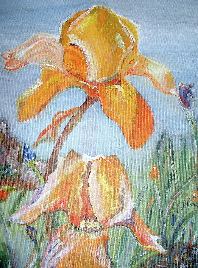 Yellow Iris   Painting by Genevieve Holland