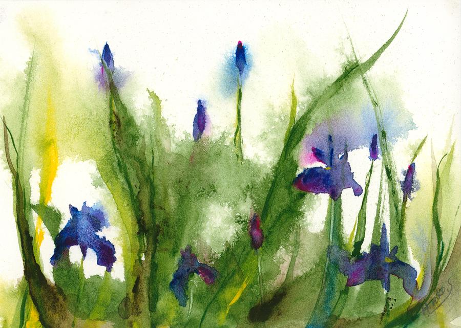 Iris #1 Painting by Hiroko Stumpf