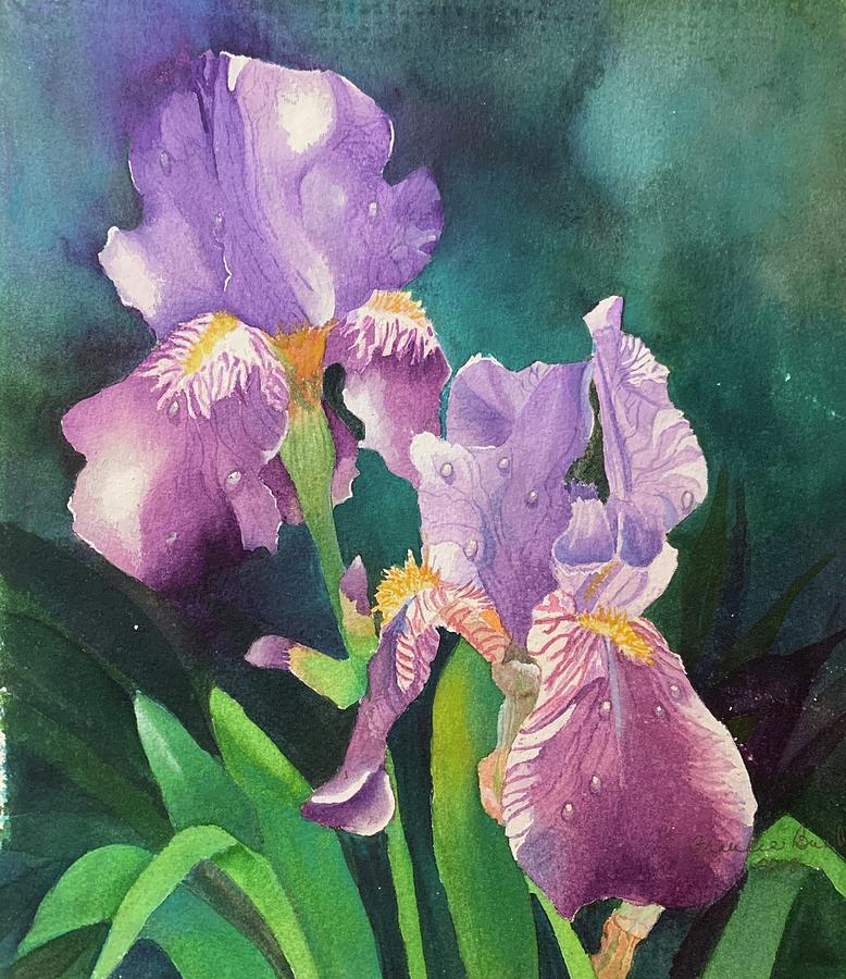 Iris #2 Painting by Frankie Bush