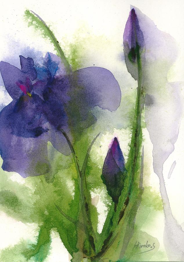 Iris Painting - Iris #2 by Hiroko Stumpf