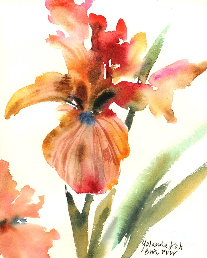 Iris #20 Painting by Yolanda Koh
