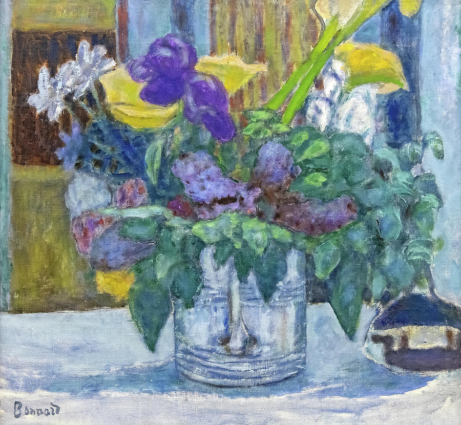 Iris Painting - Iris and lilac, 1920 by Pierre Bonnard
