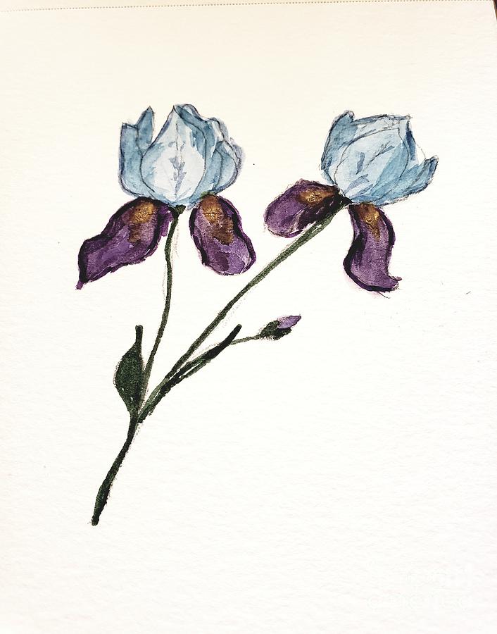 Iris and Loyalty Painting by Margaret Welsh Willowsilk