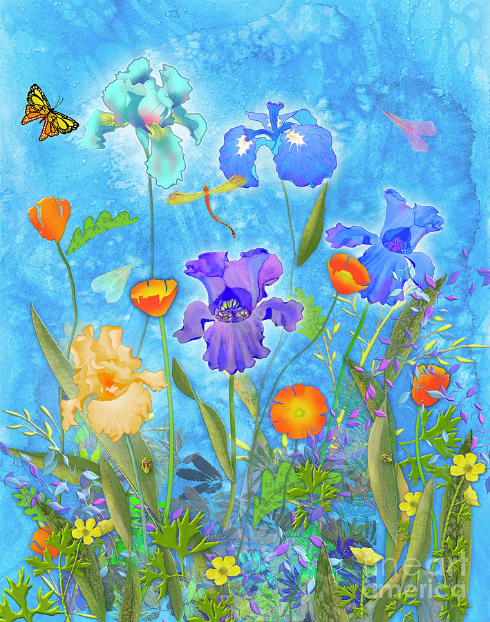 Iris bouquet II Painting by Teresa Ascone