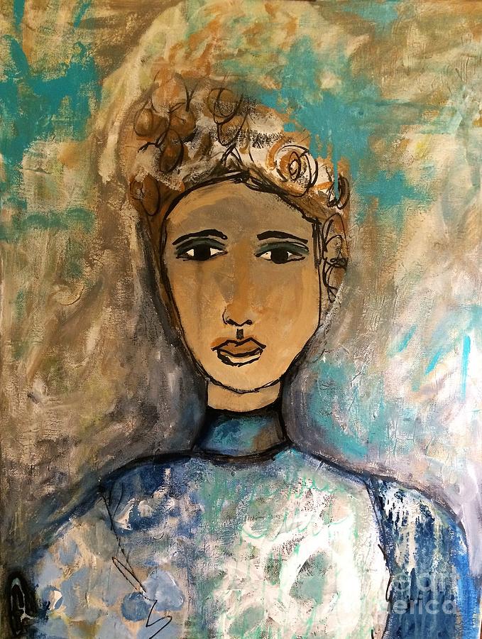 Woman Painting - Iris by Candace Thomas