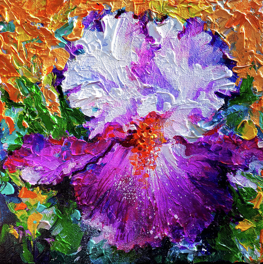Iris Flower Painting - Original Artwork Painting