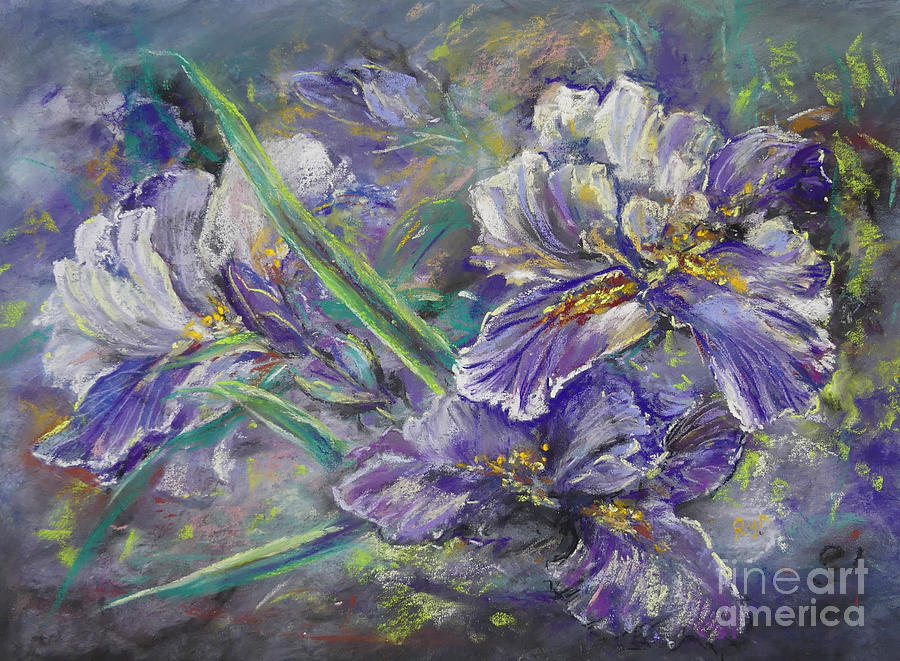 Iris Garden Painting by Ryn Shell