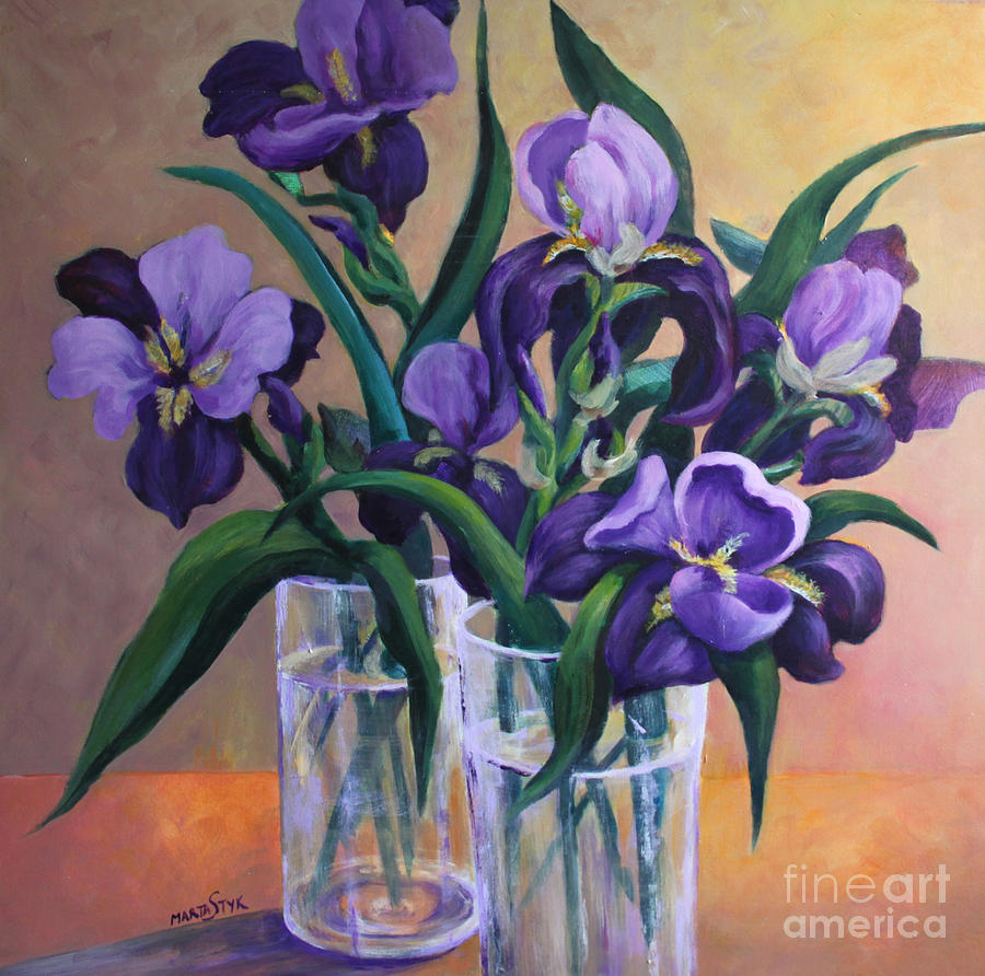 Iris Painting by Marta Styk