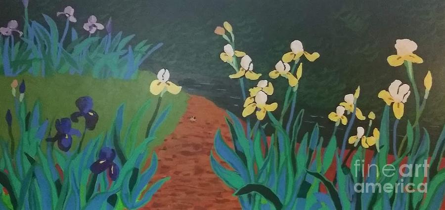 Iris Path Painting by Constance Gehring