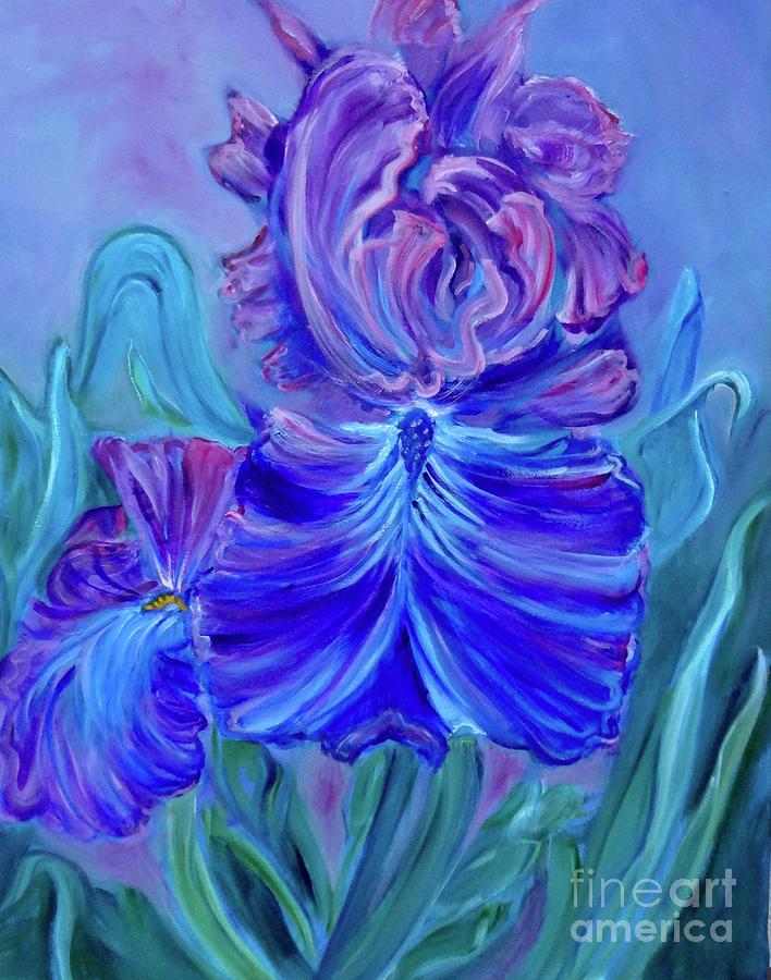 Rainbow Iris Painting - Iris Rainbow by Jenny Lee