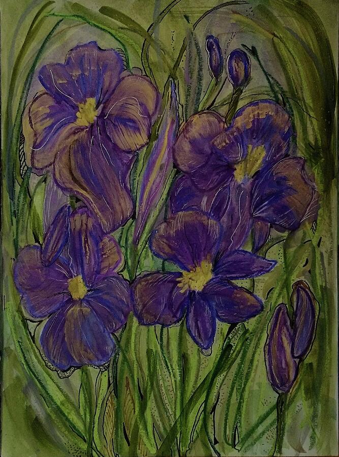 Iris Retrograde Painting by Stacey Torres Iris Retrograde Painting by Stacey Torres