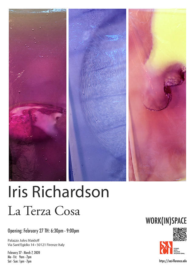 Iris Richardson La Terza Cosa Solo Show, Saci Florence Photograph