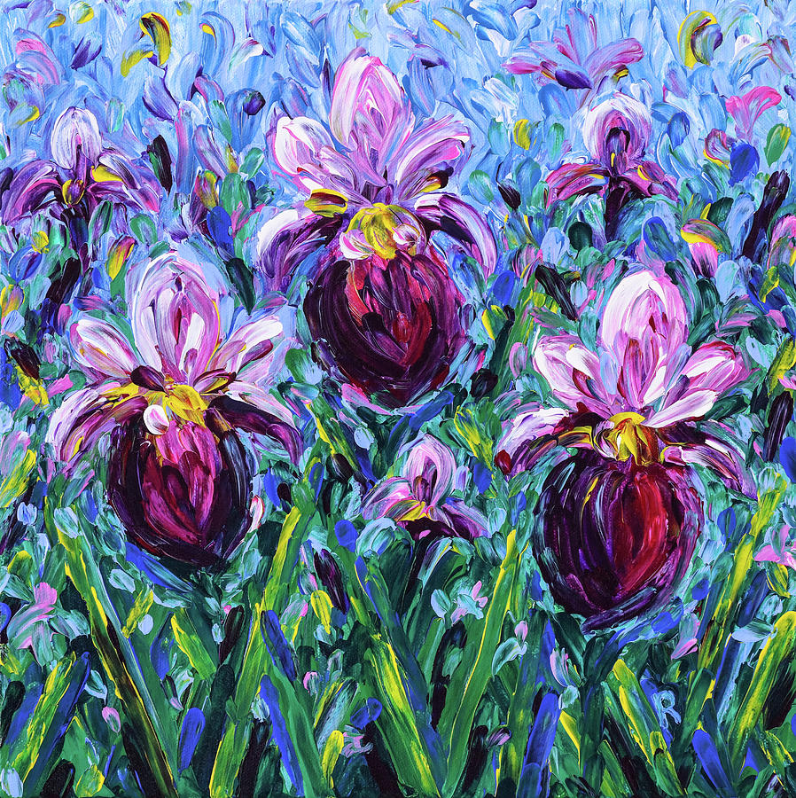 Iris Solstice Painting by Bari Rhys