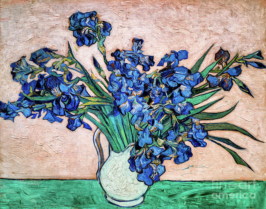 Vase With Irises 1890 by Van Gogh Painting by Vincent Van Gogh - Pixels ...
