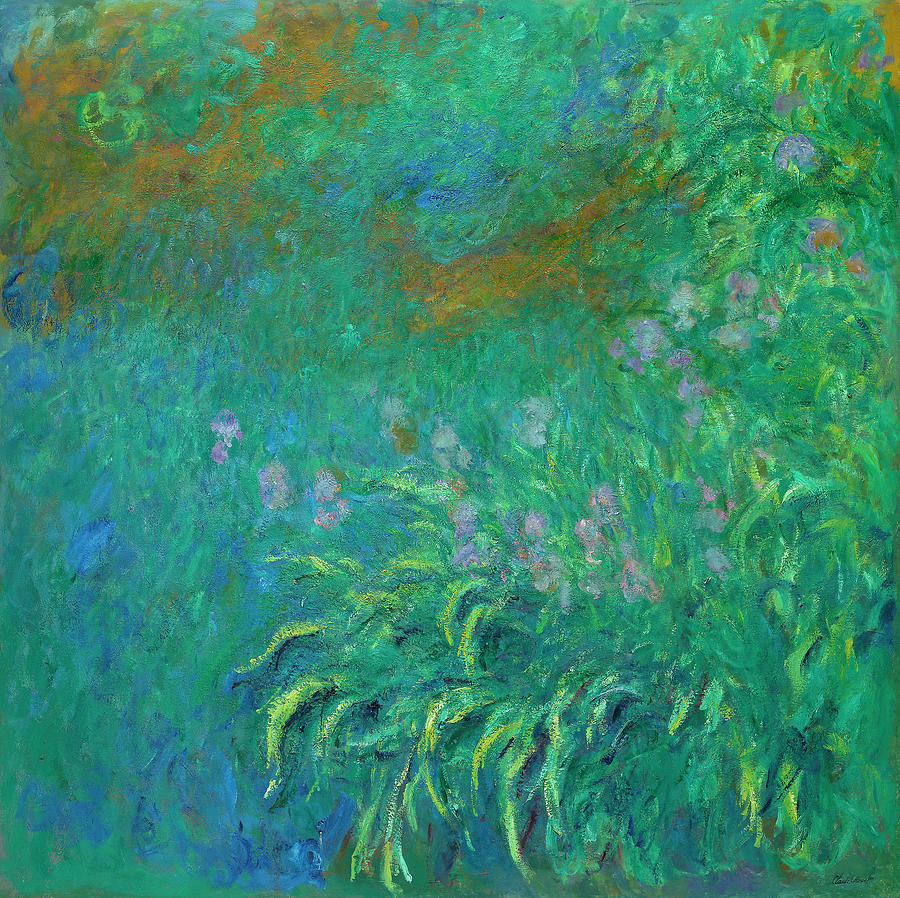 Irises  by Claude Monet. Original from the Art Institute of Chicago Painting by MotionAge Designs