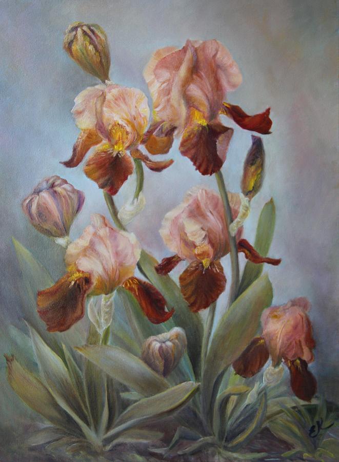 Irises Painting by Elvira Kravenkova - Fine Art America