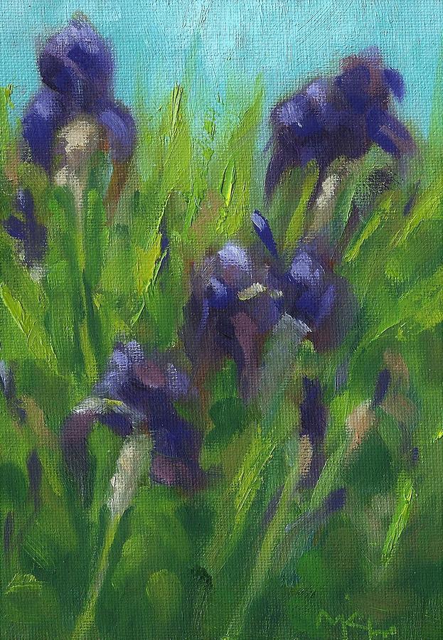 Irises Painting by Marlene Lee