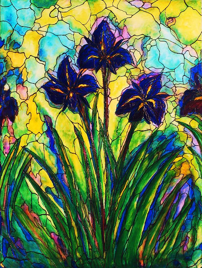 Irises Painting by Rae Chichilnitsky