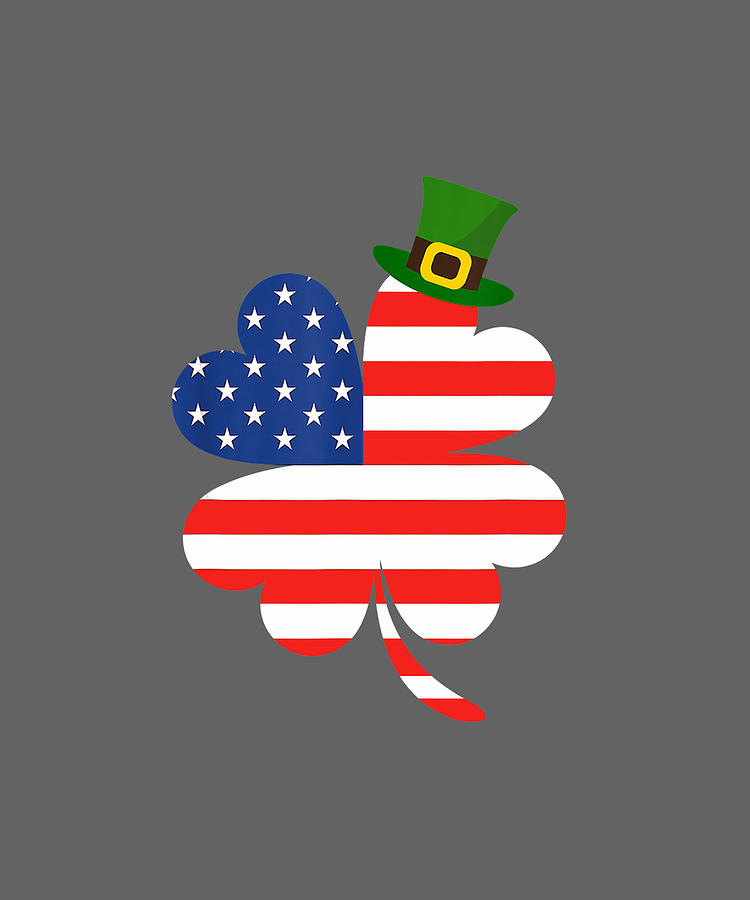 Irish American Flag Shamrock St Patricks Day for Women Men T-Shirt Digital  Art by Julie Hurst - Pixels