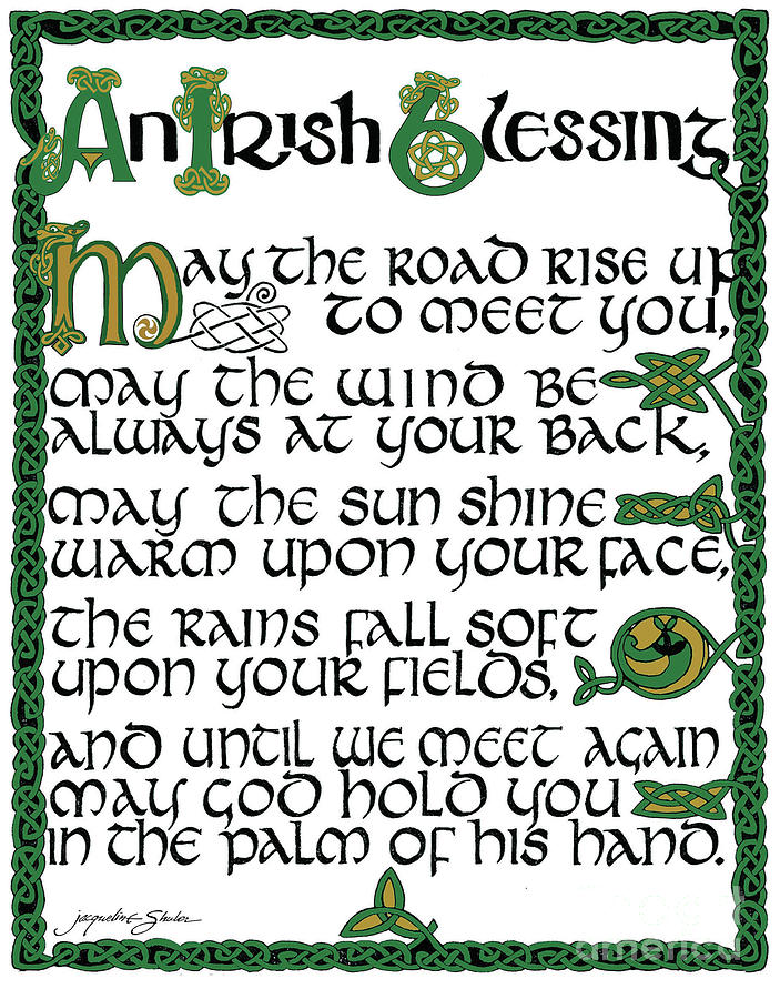 Irish Blessing Classic Digital Art by Jacqueline Shuler