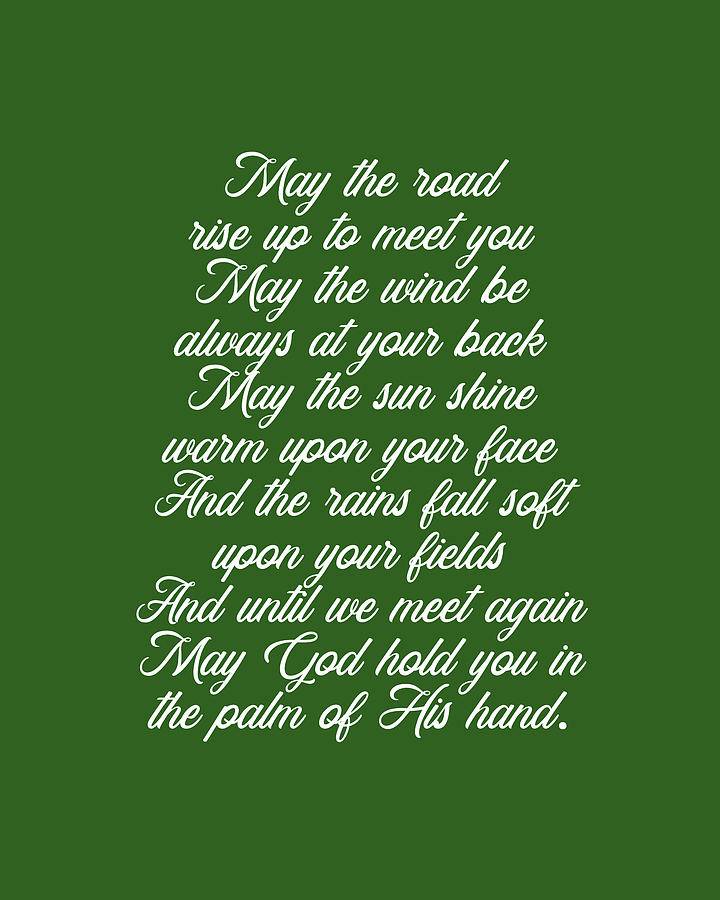 Irish Blessing May The Road Rise Up To Meet You 3 Celtic Gaelic   Irish Blessing May The Road Rise Up To Meet You 3 Celtic Gaelic Prayer Minimal Typewriter Studio Grafiikka 