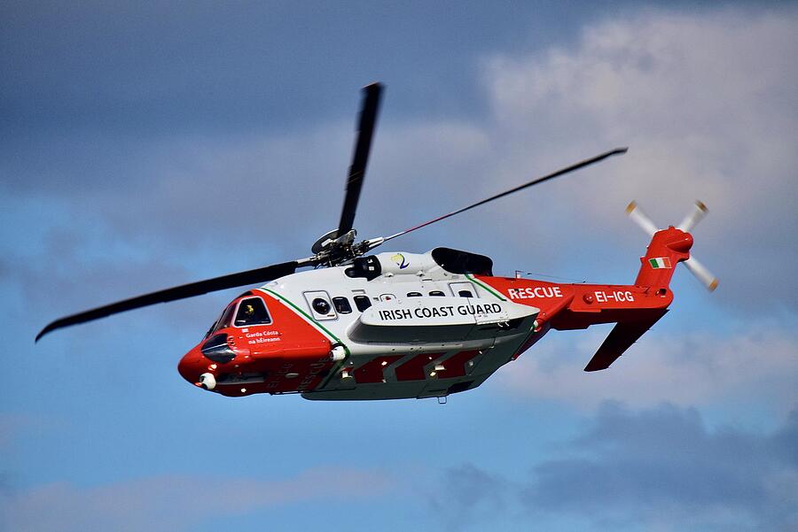 Irish Coastguard Helicopter Photograph by Neil R Finlay