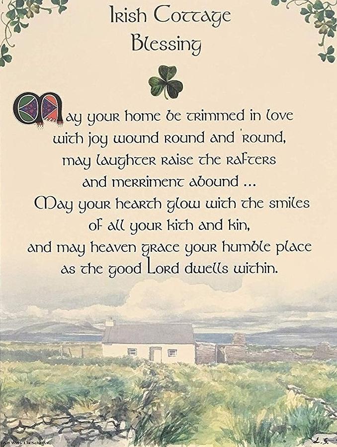 Irish Cottage Blessing Drawing by Peter Townsend