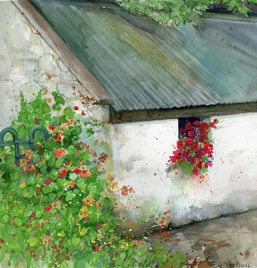 Irish cottage Painting by Rebecca Matthews