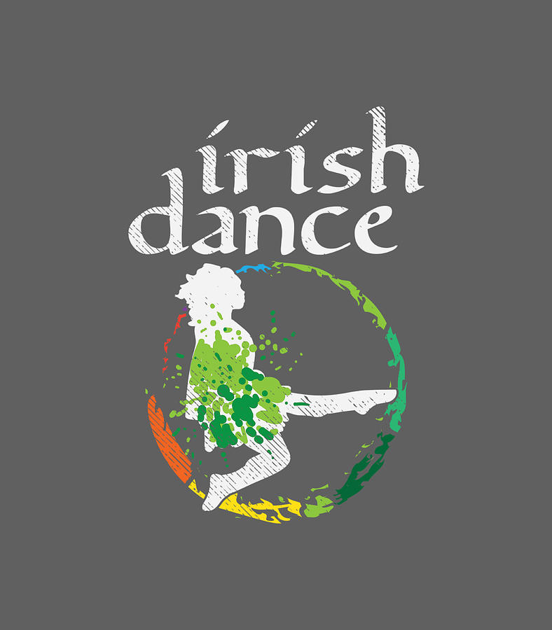 Irish Dance Girl Colors St Patricks Day Ceili Dancer Girl Digital Art ...