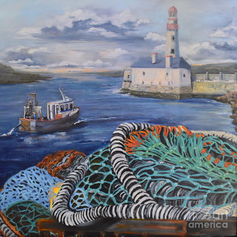 Irish Harbor Painting by Mary Beth Harrison