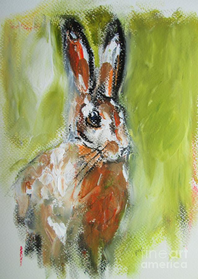 Irish Hare Painting  Painting by Mary Cahalan Lee - aka PIXI