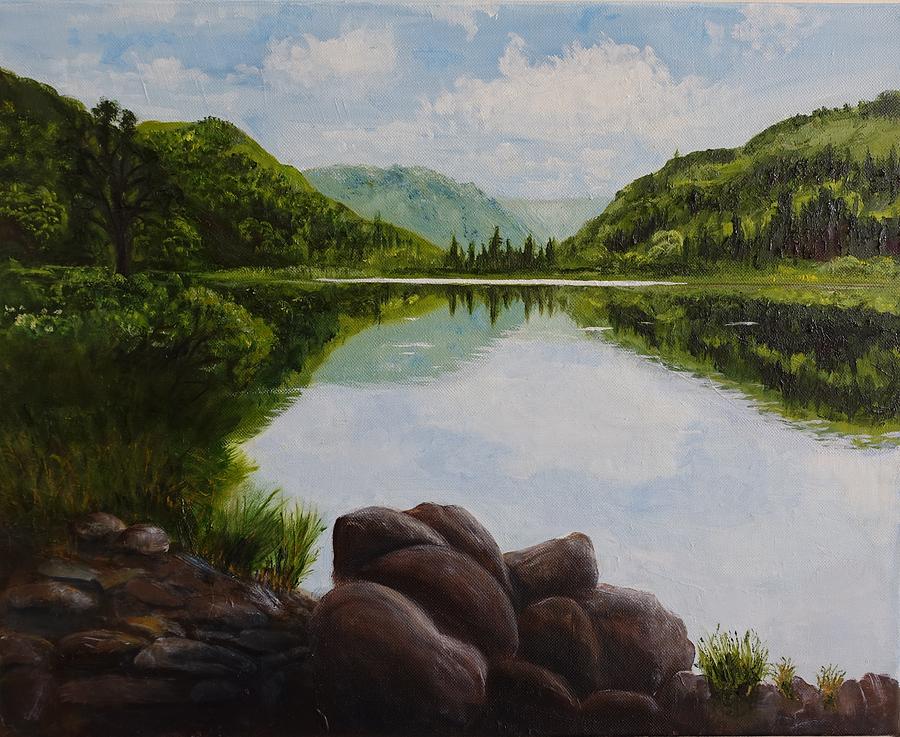 Irish Lake Painting by James Hey