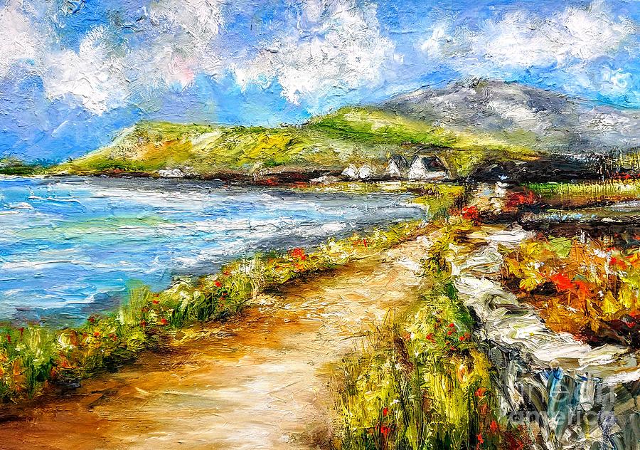 Irish landscape paintings  county clare Ireland  Painting by Mary Cahalan Lee - aka PIXI