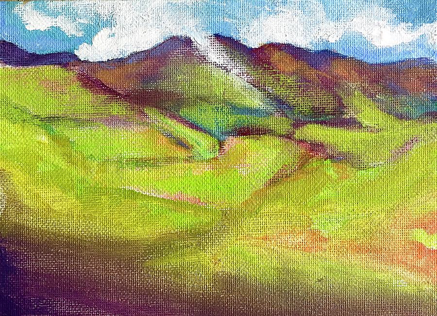 Irish mountains Painting by Caroline Patrick