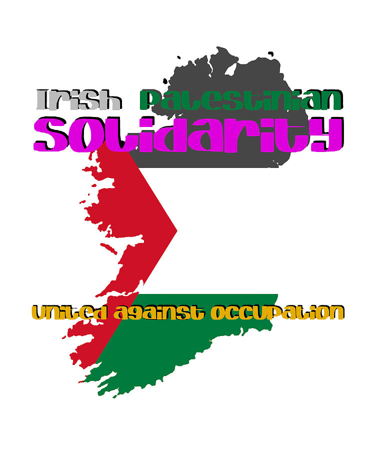 Irish Palestinian Solidarity palestine map Digital Art by Agus Wahono