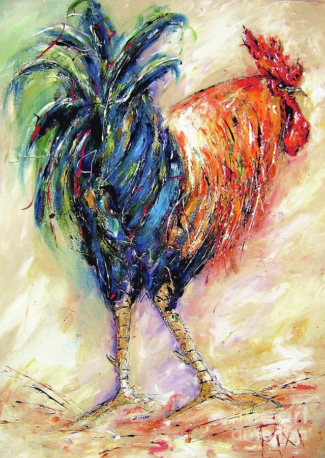 Irish rooster paintings and art Painting by Mary Cahalan Lee - aka PIXI