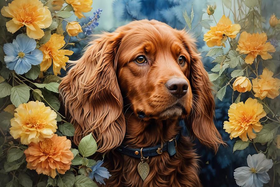 IRISH SETTER PUPPY ai Digital Art by Dreamz - - Fine Art America