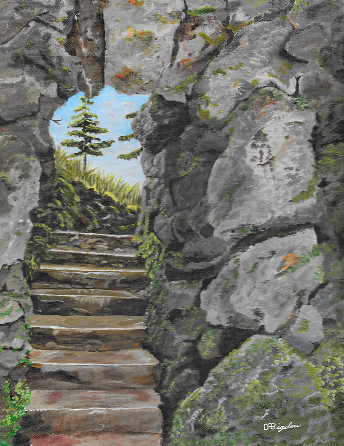 Irish Stairs Painting by David Bigelow