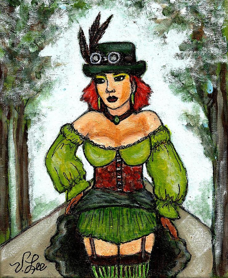 Irish Steampunk Gal Painting by VLee Watson - Pixels