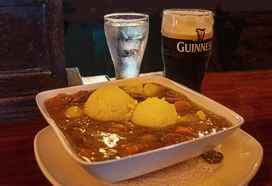 Irish Stew and a Guinness Photograph by Edward Shmunes