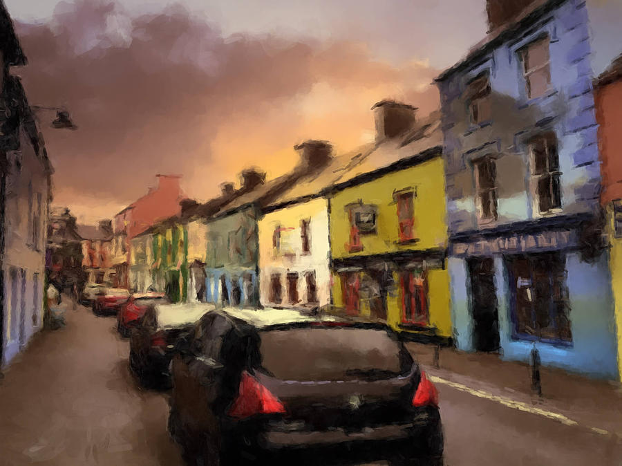 Irish Town Painting by Gary Arnold