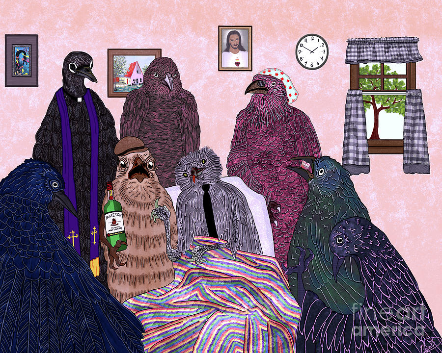 Crow Digital Art - Irish Wake by Megan Dirsa-DuBois